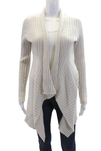 Autumn Cashmere Womens Cashmere Blend Open Front Cardigan Sweater Gray Size XS
