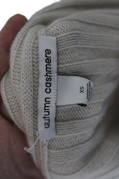 Autumn Cashmere Womens Cashmere Blend Open Front Cardigan Sweater Gray Size XS