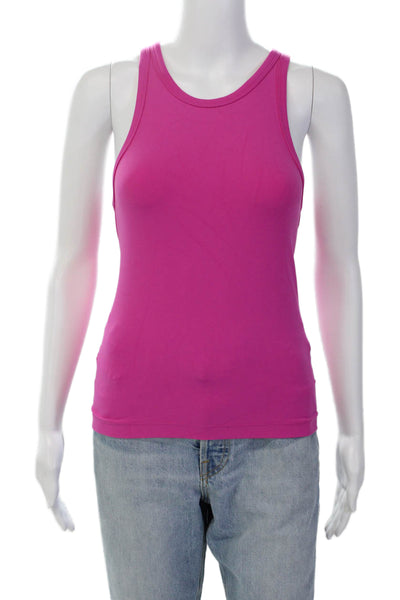 Lululemon Womens Scoop Neck Sleeveless Fitted Lined Tank Top Pink Size S