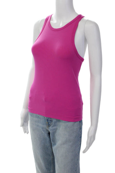 Lululemon Womens Scoop Neck Sleeveless Fitted Lined Tank Top Pink Size S