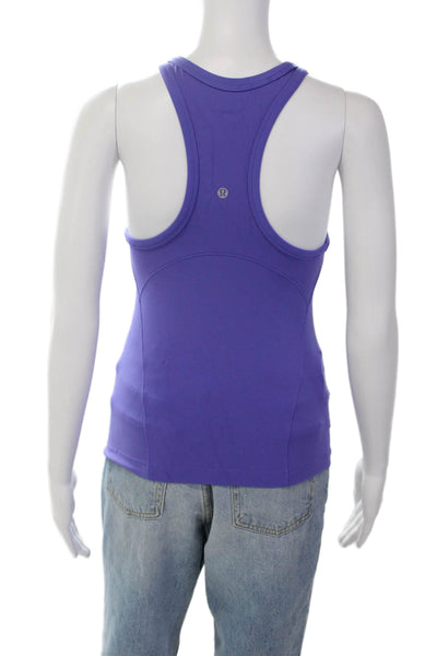 Lululemon Womens Scoop Neck Sleeveless Fitted Lined Tank Top Purple Size S