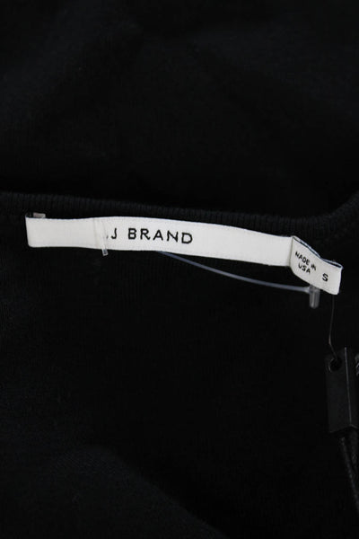 J Brand Womens Cotton Round Neck Short Sleeve Basic T-Shirt Black Size S