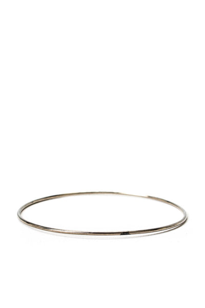 Ann Demeulemeester Womens Sterling Silver Thin Bangle Bracelet 3.8g