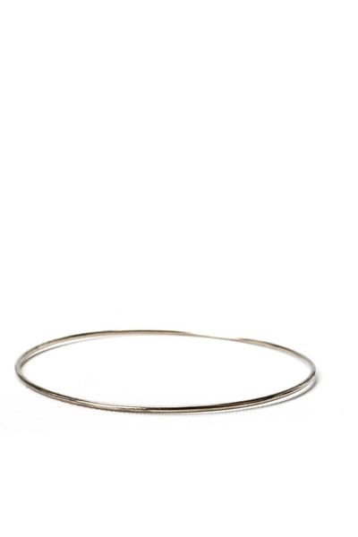 Ann Demeulemeester Womens Sterling Silver Thin Bangle Bracelet 3.8g