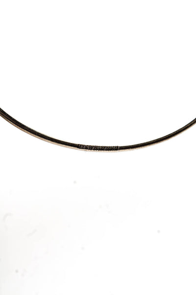 Ann Demeulemeester Womens Sterling Silver Thin Bangle Bracelet 3.8g