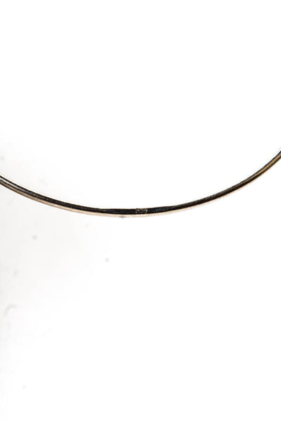 Ann Demeulemeester Womens Sterling Silver Thin Bangle Bracelet 3.8g