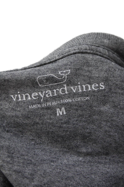 Vineyard Vines Women's Roud Neck Long Sleeves Graphic T-Shirt Gray Size M