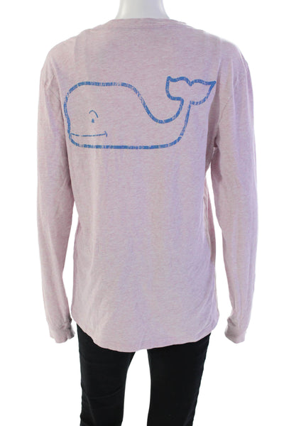 Vineyard Vines Women's Round Neck Long Sleeves Graphic T-Shirt Purple Size XS