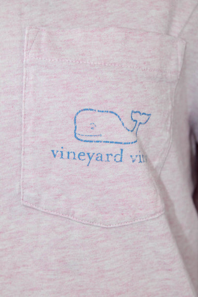 Vineyard Vines Women's Round Neck Long Sleeves Graphic T-Shirt Purple Size XS