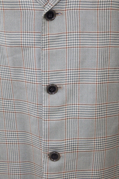 Designer Women's Collared Long Sleeves Lined One Button Plaid Jacket Size 46