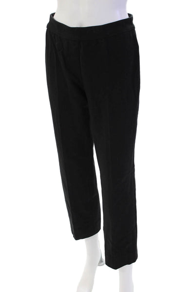 Eileen Fisher Womens Stretch Waist Mid-Rise Straight Leg Pants Black Size S