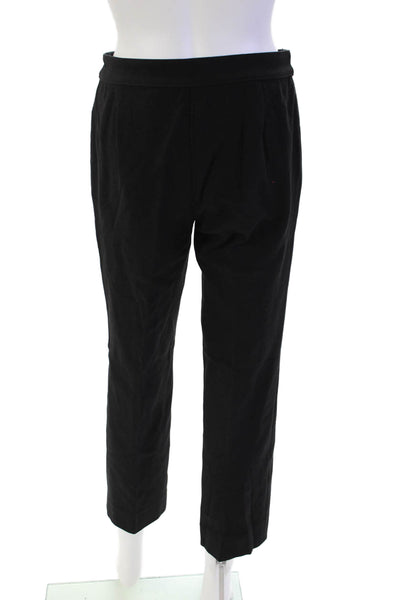 Eileen Fisher Womens Stretch Waist Mid-Rise Straight Leg Pants Black Size S