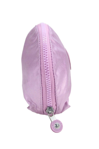 Kipling Womens Zippered Monkey Keychain Pouch Handbag Purple Size Extra Small