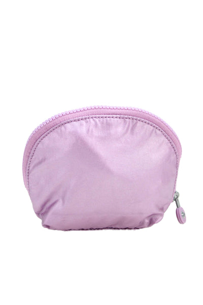Kipling Womens Zippered Monkey Keychain Pouch Handbag Purple Size Extra Small