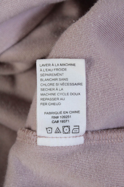 Birds of Paradis Womens Long Sleeve Scoop Neck Velour Sweatshirt Pink Size XS