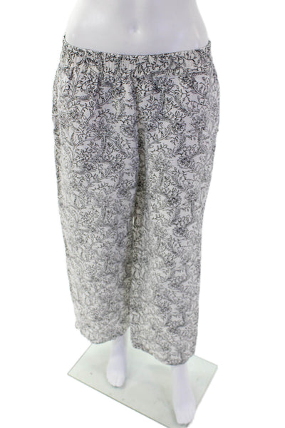Scotch & Soda Womens Floral Stretch Wide-Leg Casual Pants White Size S