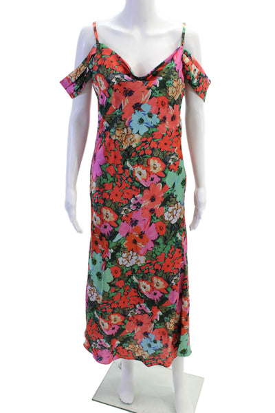 Hope & Ivy Womens Floral Print Sleeveless Midi Dress Multicolor Size 10