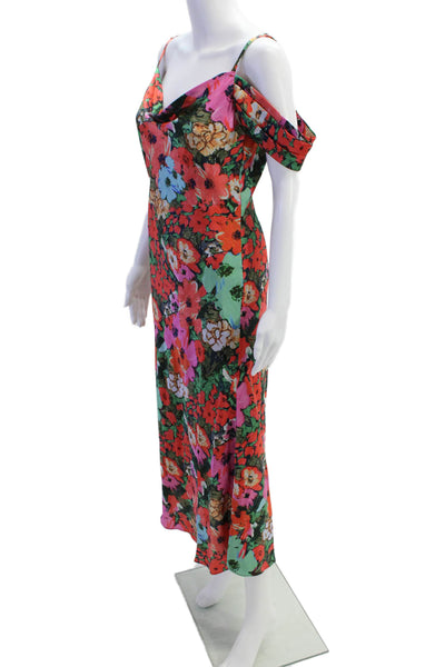 Hope & Ivy Womens Floral Print Sleeveless Midi Dress Multicolor Size 10