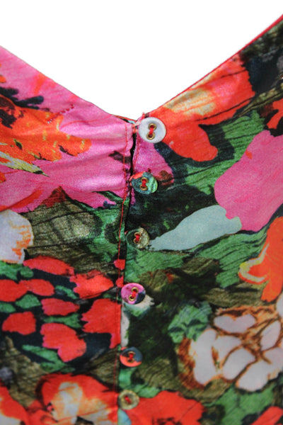 Hope & Ivy Womens Floral Print Sleeveless Midi Dress Multicolor Size 10