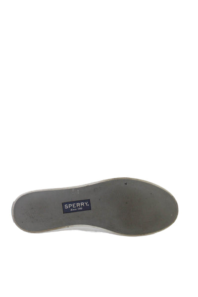 Sperry Womens Suede Casual Slip On Flat Shoes Gray Size 7.5