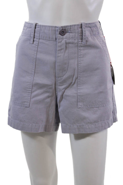 G1 All Purpose Goods Womens Zipper Fly Mid Rise Chino Shorts Purple Size 8