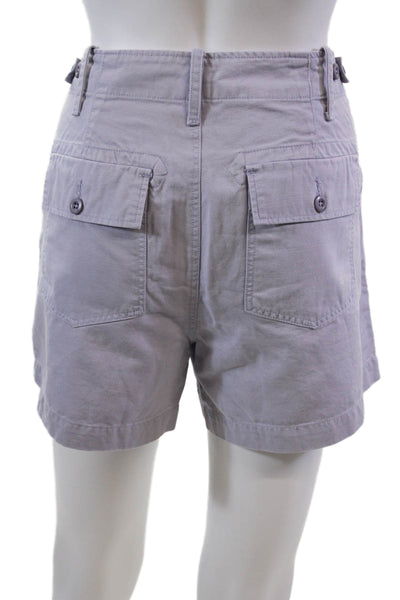 G1 All Purpose Goods Womens Zipper Fly Mid Rise Chino Shorts Purple Size 8