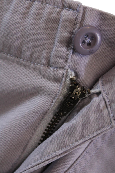 G1 All Purpose Goods Womens Zipper Fly Mid Rise Chino Shorts Purple Size 8