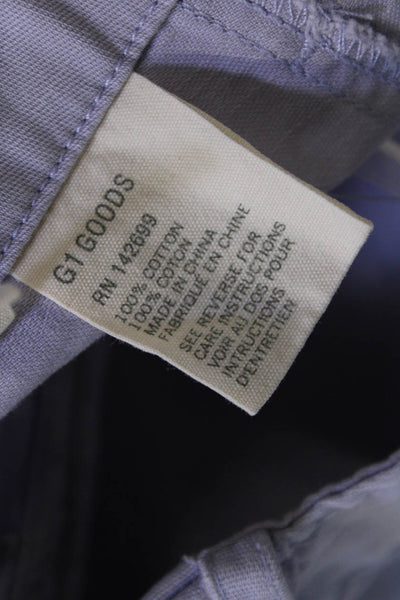 G1 All Purpose Goods Womens Zipper Fly Mid Rise Chino Shorts Purple Size 8