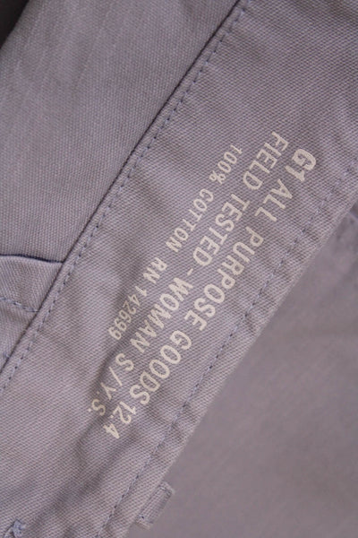 G1 All Purpose Goods Womens Zipper Fly Mid Rise Chino Shorts Purple Size 8