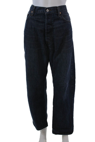Levis Womens Cotton Button Lined Straight Leg Denim Jeans Blue Size EUR 36