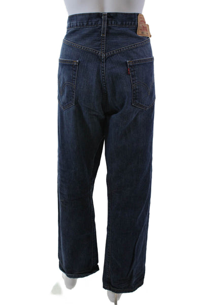 Levis Womens Cotton Button Lined Straight Leg Denim Jeans Blue Size EUR 36
