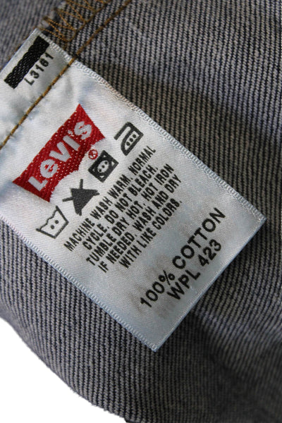 Levis Womens Cotton Button Lined Straight Leg Denim Jeans Blue Size EUR 36