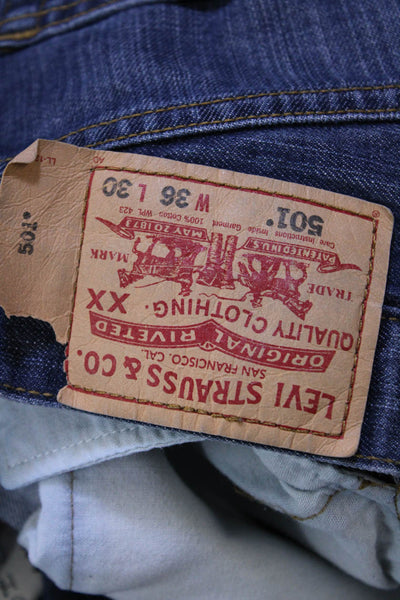 Levis Womens Cotton Button Lined Straight Leg Denim Jeans Blue Size EUR 36