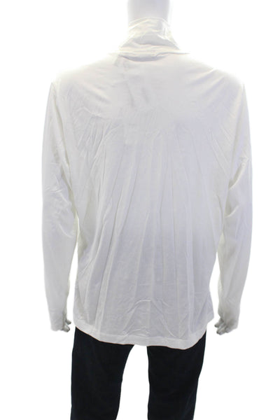 Theory Men's Turtleneck Long Sleeves Basic Casual T-Shirt White Size XL