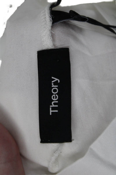 Theory Men's Turtleneck Long Sleeves Basic Casual T-Shirt White Size XL