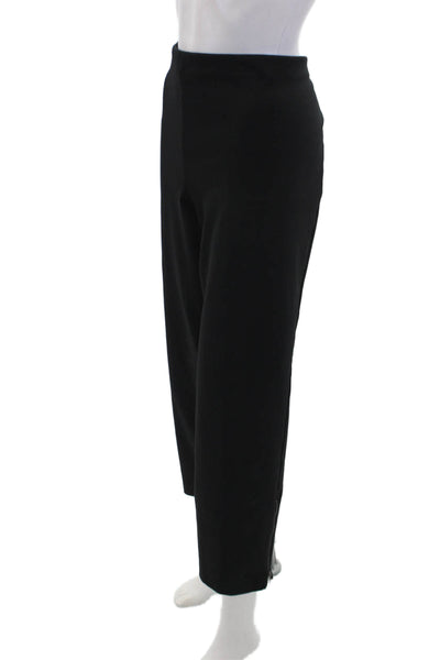 Eileen Fisher Women's Pull-On Straight Leg Zip Ankle Pants Black Size 3X