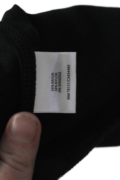 Eileen Fisher Women's Pull-On Straight Leg Zip Ankle Pants Black Size 3X