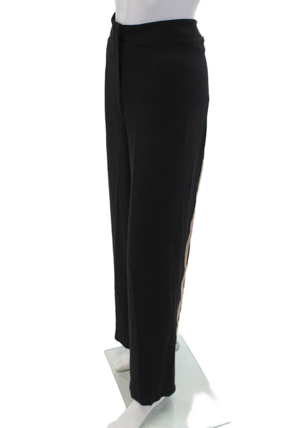 Eileen Fisher Women's Hook Closure Silk Straight Leg Dress Pants Black Size 16W
