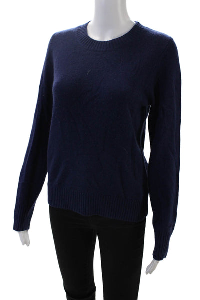 Roller Rabbit Womens Wool Crew Neck Long Sleeve Knit Sweater Blue Size S