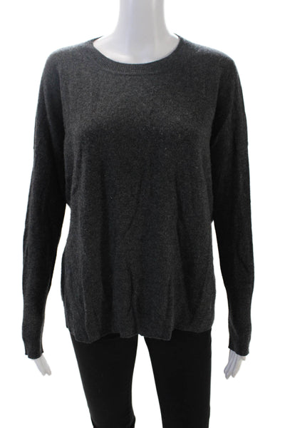 J Crew Womens Cashmere Crew Neck Long Sleeve Knitted Sweater Gray Size XS
