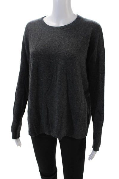 J Crew Womens Cashmere Crew Neck Long Sleeve Knitted Sweater Gray Size XS