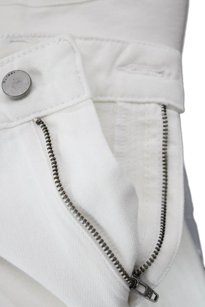 DL1961 Womens Cotton Lara Instasculpt Cropped Flare Jeans White Size 32