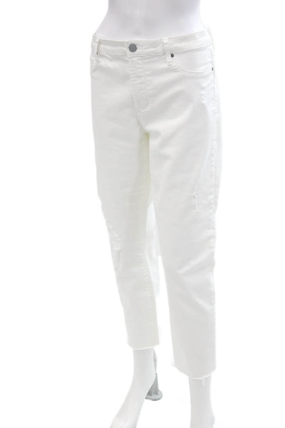 Articles of Society Womens Cotton Zippered Mid-Rise Jeans White Size 32