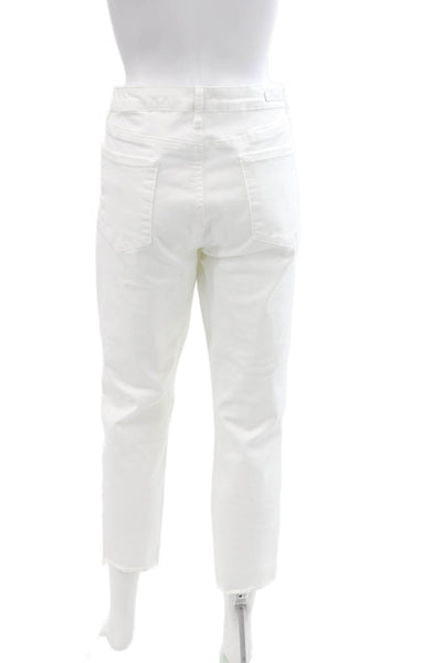 Articles of Society Womens Cotton Zippered Mid-Rise Jeans White Size 32