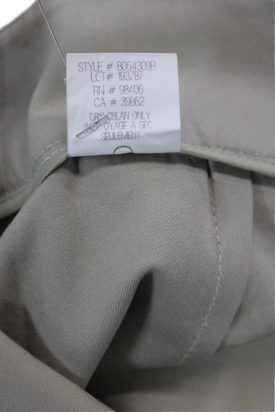 Theory Womens Knee Length Pencil Skirt Khaki Beige Cotton Size 2
