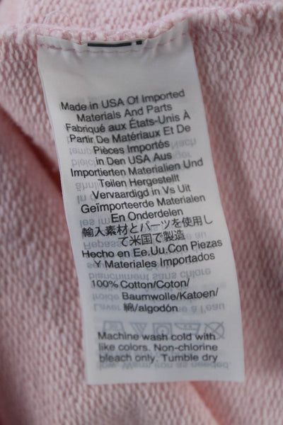 J Crew x Prinkshop Womens Long Sleeve Graphic Crewneck Pink Size XL