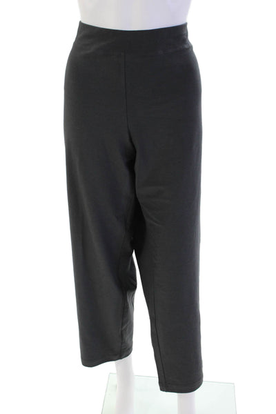 Eileen Fisher Women's Pull-On Flat Front Straight Leg Casual Pants Gray Size 3X