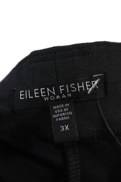 Eileen Fisher Women's Pull-On Flat Front Straight Leg Casual Pants Gray Size 3X