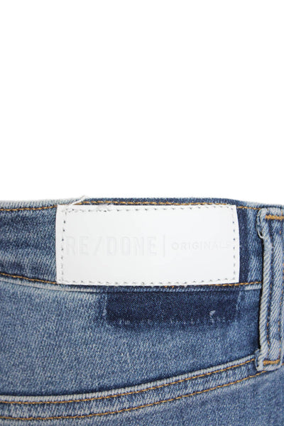 Re/Done Womens Medium Wash High Rise Skinny Jeans Blue Size 25