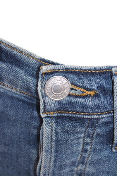 Re/Done Womens Medium Wash High Rise Skinny Jeans Blue Size 25